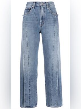 Agolde Women’s Fold Jeans Medium Wash‎ Striped 31